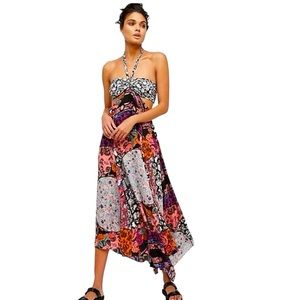 FREE PEOPLE California Love Maxi Halter Dress Size 2